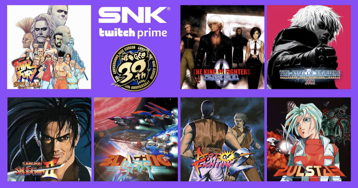 Twitch Prime上免費暢玩7款snk人氣遊戲 Kof02都在免費之列 Funglr Games