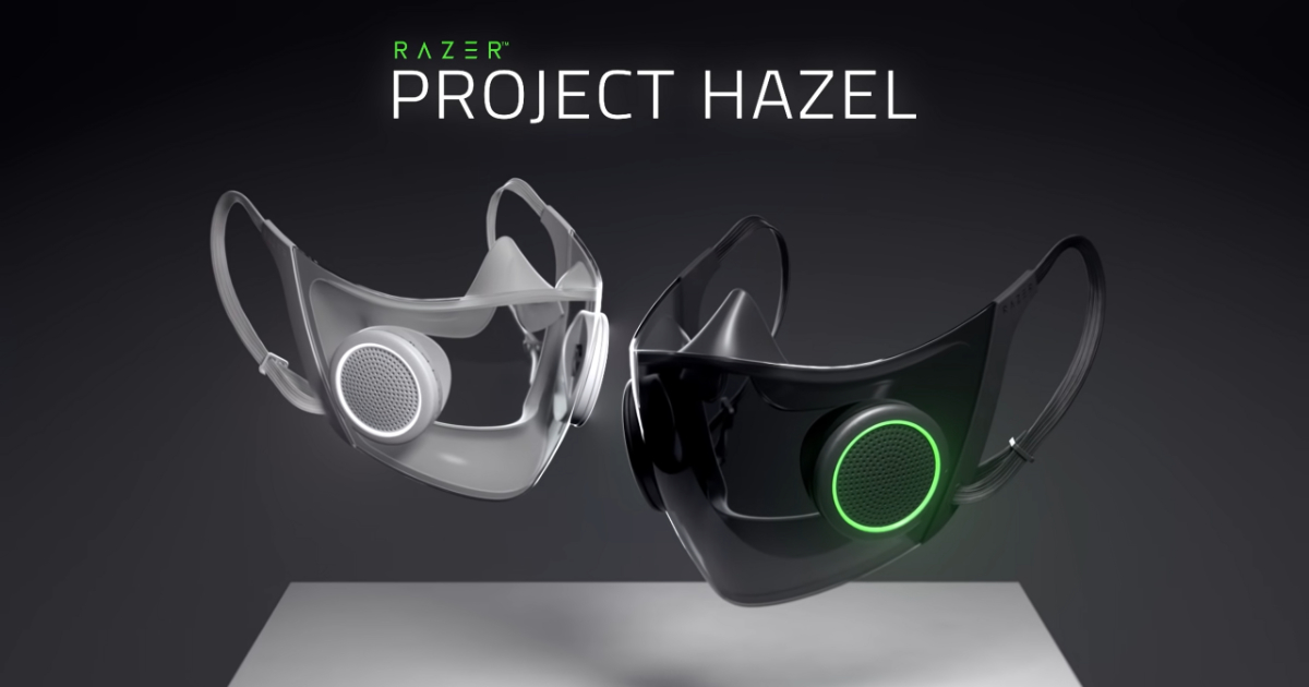 光るだけじゃもう古い！Razerがアンプ内臓のゲーミングスマートマスク「PROJECT HAZEL」を発表！